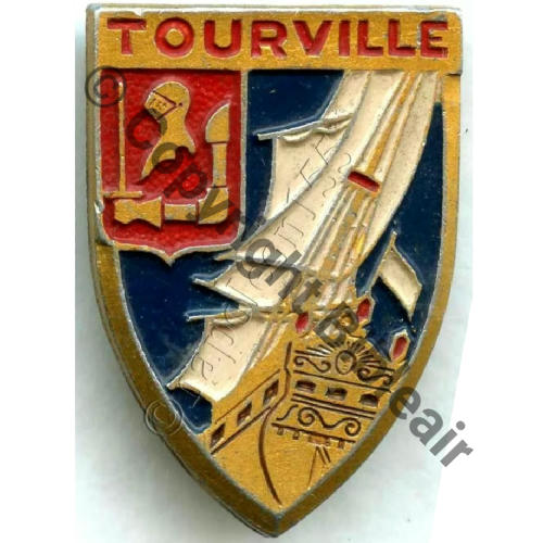 TOURVILLE  CROISEUR TOURVILLE Alu peint  A.AUGIS LYON ST.BARTH 2Li 2Griffes Dos granuleux Src.STELLA 18Eur09.24 